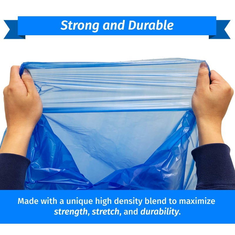Reli. SuperValue 33 Gallon Recycling Bags (240 Count, Bulk) Made in the USA - Blue Trash Bags, 30-33 Gallon | Blue Recycling, Garbage | 33Gal with 30Gal, 33Gal, 35Gal Capacity - Image 2